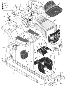 Part Location Diagram of 1001268E700 Murray Rail, Right Frame